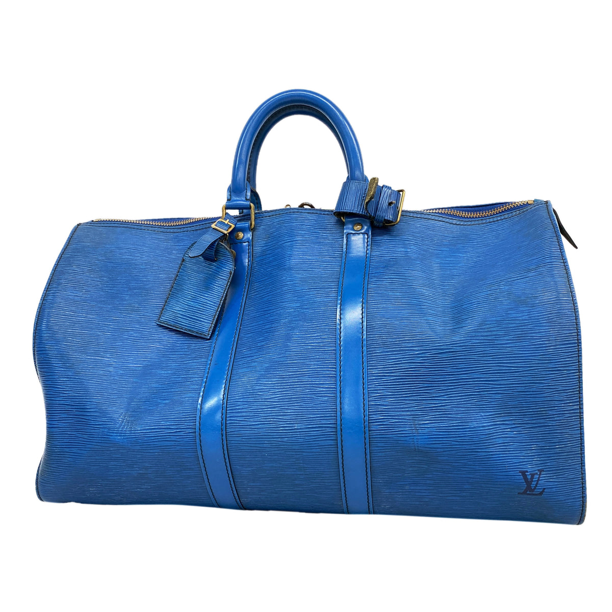 【6ke5377】ルイヴィトン ボストンバッグ エピ キーポル45 M42975 トレドブルー【中古】メンズ レディース ユニセックス