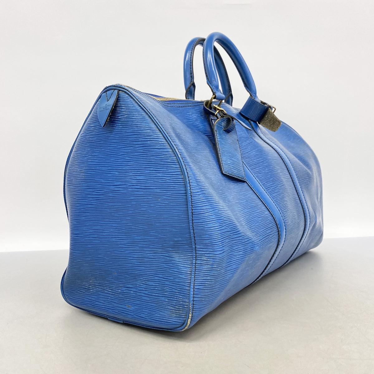 【6ke5377】ルイヴィトン ボストンバッグ エピ キーポル45 M42975 トレドブルー【中古】メンズ レディース ユニセックス