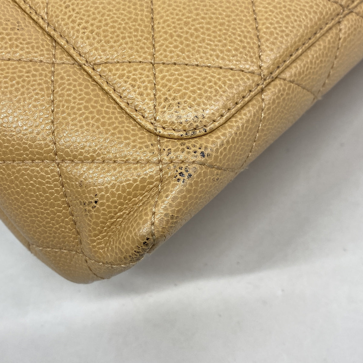 【6ke5387】シャネル ハンドバッグ マトラッセ キャビアスキン ブラウン シルバー金具【中古】レディース