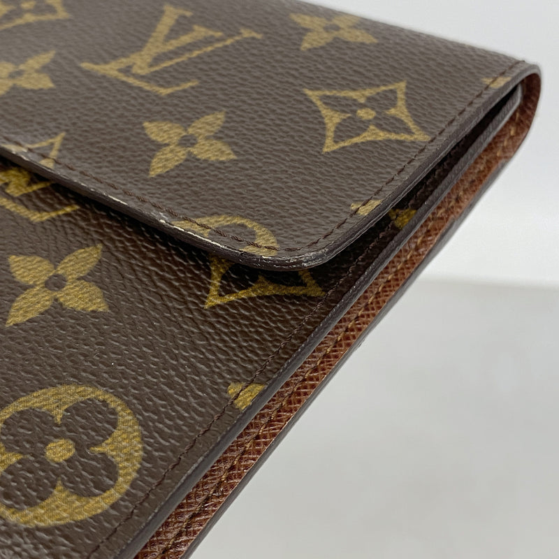 【6ke5400】ルイヴィトン 三つ折り長財布 モノグラム ポシェットパスポール M60135 ブラウン【中古】レディース