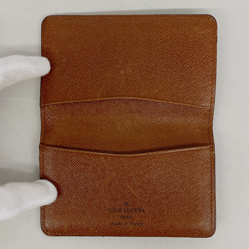 【6ke5401】ルイヴィトン カードケース モノグラム ポシェットカルトヴィジット M56362 ブラウン【中古】メンズ レディース ユニセックス
