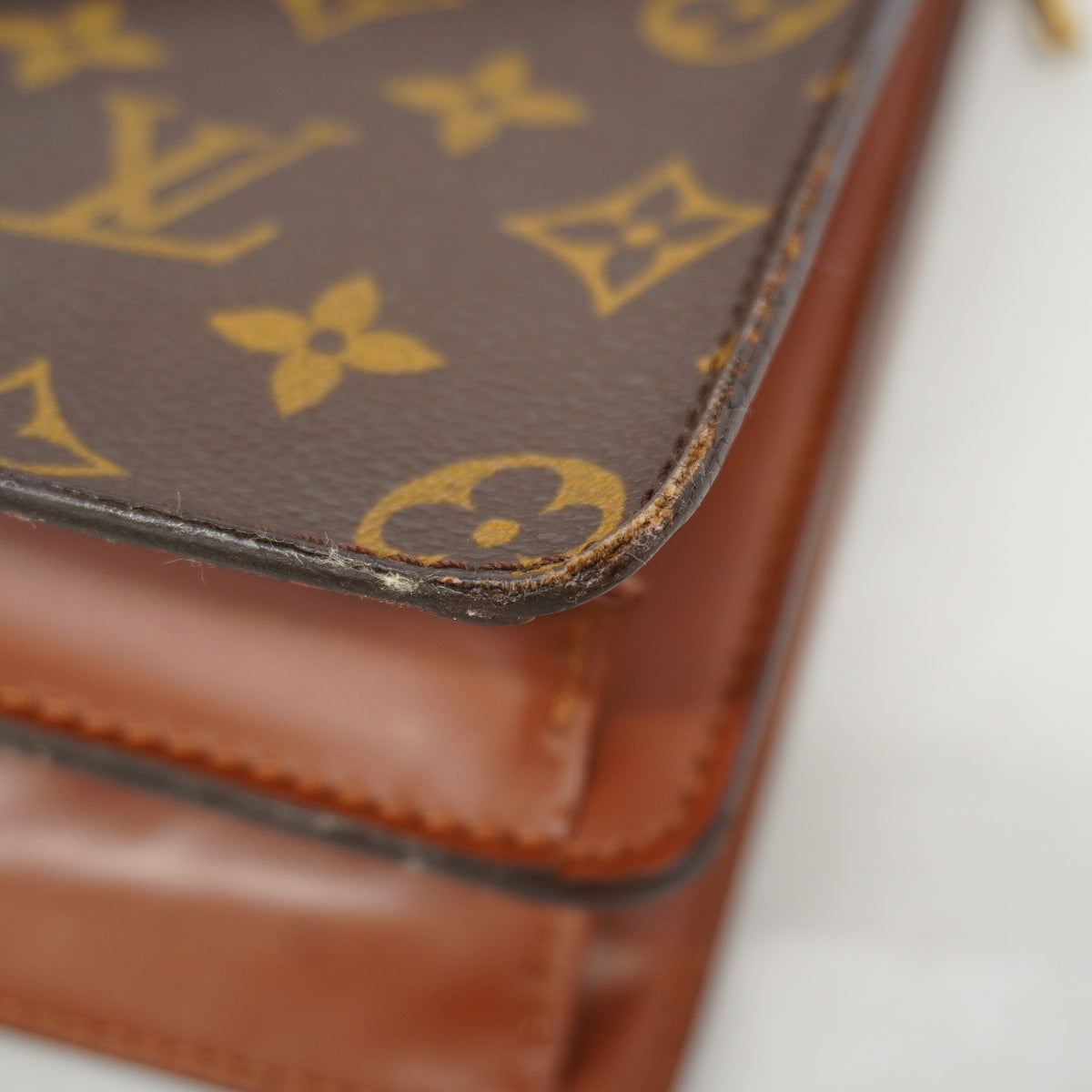 【6ke5414】ルイヴィトン ハンドバッグ モノグラム コンコルド M51190 ブラウン【中古】レディース