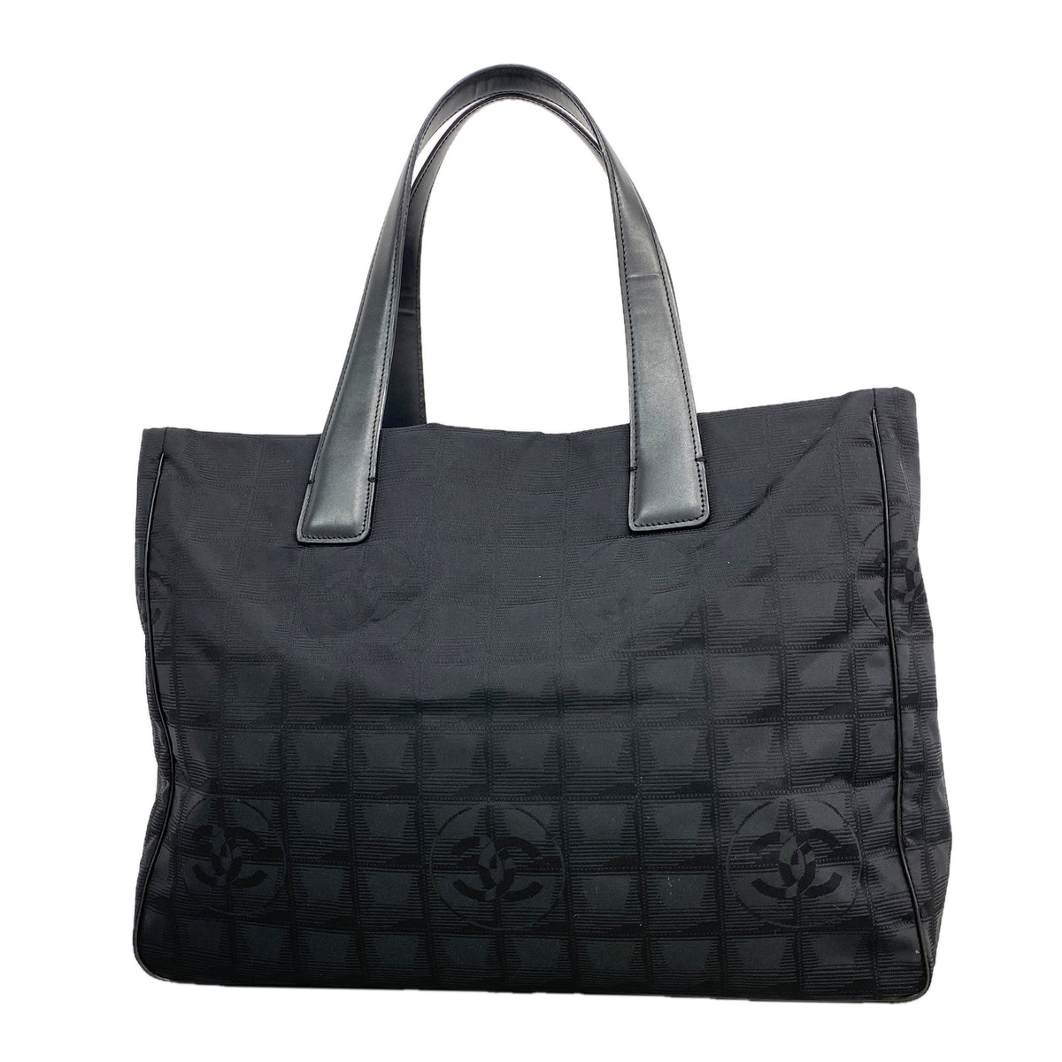 【6ke5427】シャネル トートバッグ ニュートラベル ナイロン ブラック ゴールド金具【中古】レディース