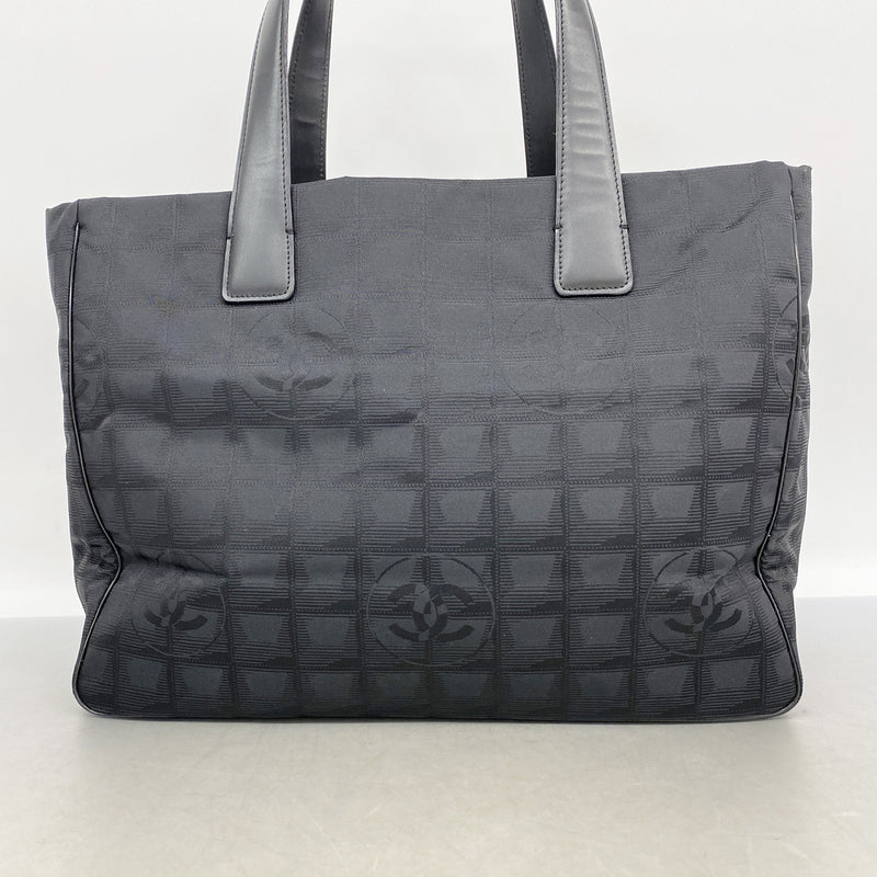 【6ke5427】シャネル トートバッグ ニュートラベル ナイロン ブラック ゴールド金具【中古】レディース