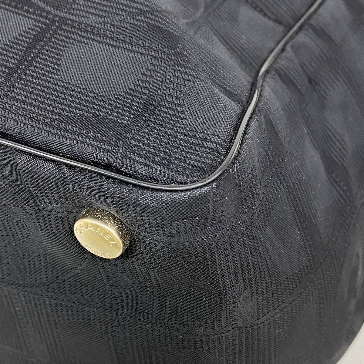 【6ke5427】シャネル トートバッグ ニュートラベル ナイロン ブラック ゴールド金具【中古】レディース
