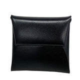 【6ke5463】エルメス コインケース バスティア ボックスカーフ ブラック シルバー金具 K刻印【中古】メンズ レディース ユニセックス