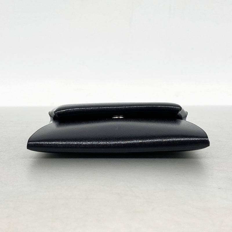 【6ke5463】エルメス コインケース バスティア ボックスカーフ ブラック シルバー金具 K刻印【中古】メンズ レディース ユニセックス
