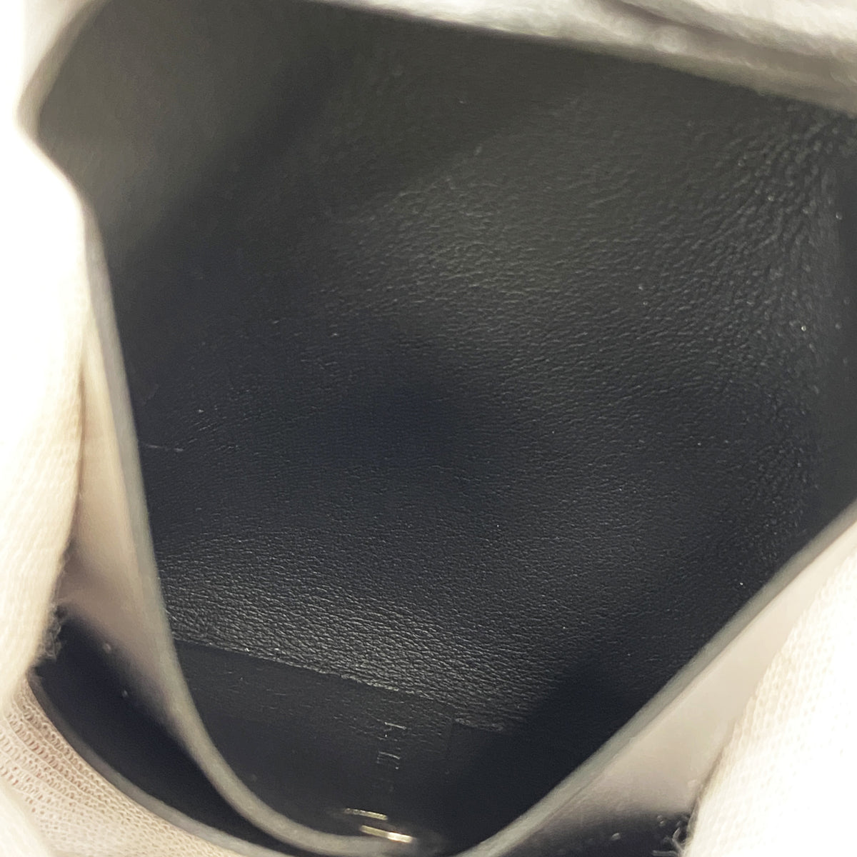 【6ke5463】エルメス コインケース バスティア ボックスカーフ ブラック シルバー金具 K刻印【中古】メンズ レディース ユニセックス