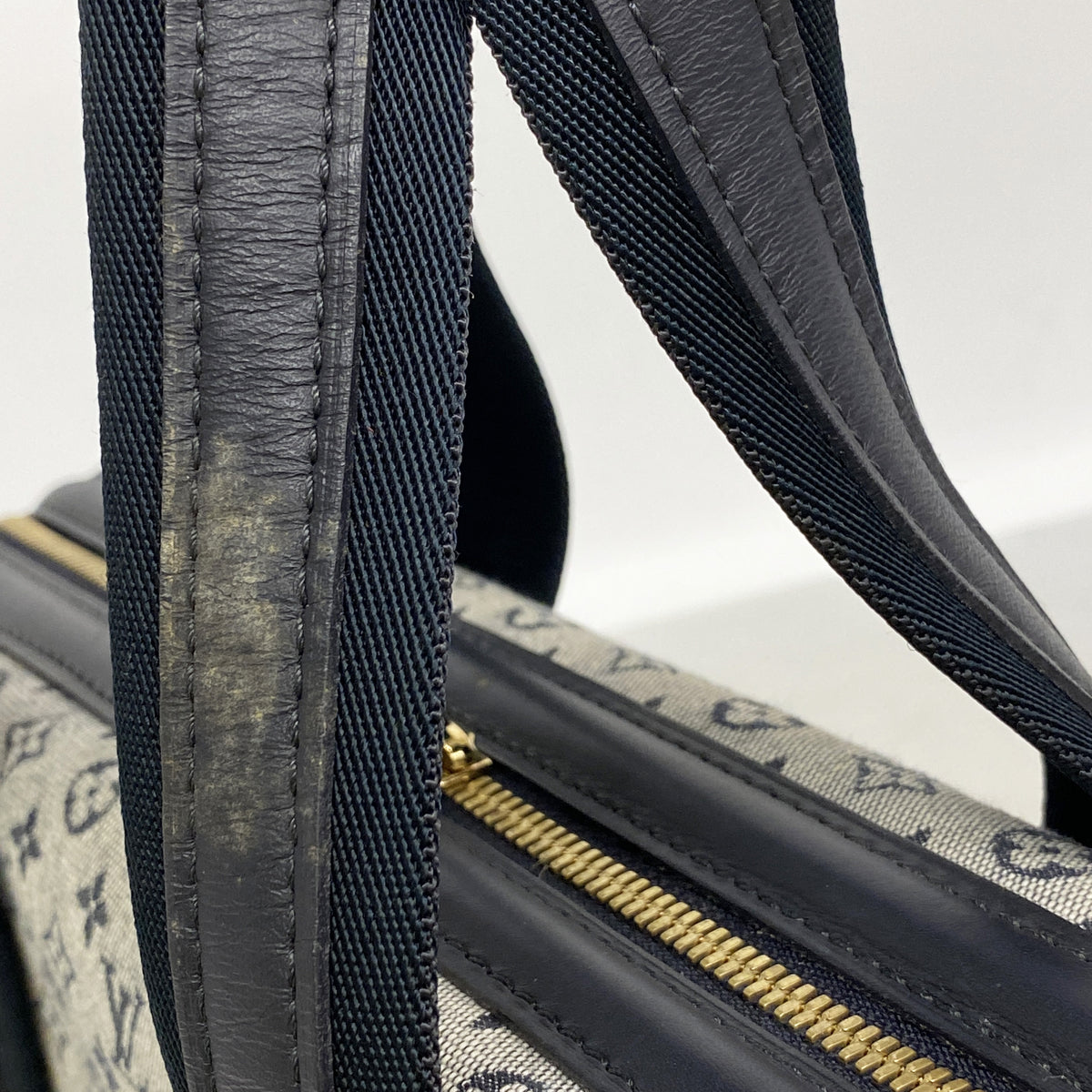 【6ke5471】ルイヴィトン ハンドバッグ モノグラム・ミニ ジョセフィーヌGM M92211 ブルー【中古】レディース