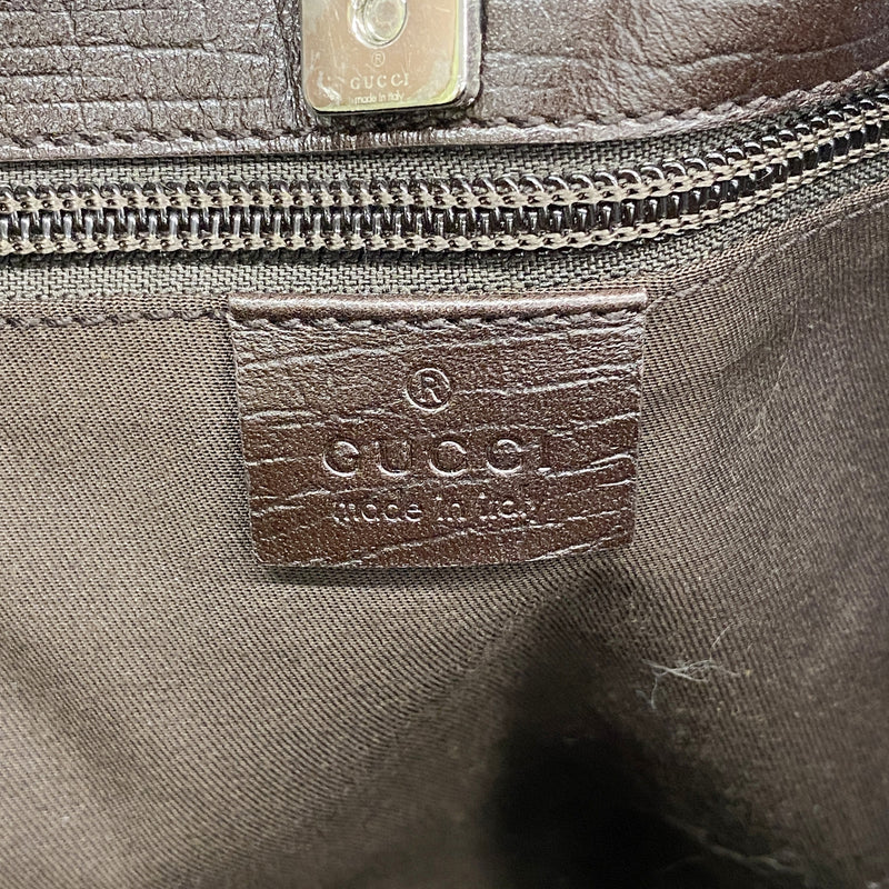 【6ke5489】グッチ トートバッグ GGスプリーム 114595 PVC ブラウン シルバー金具【中古】レディース