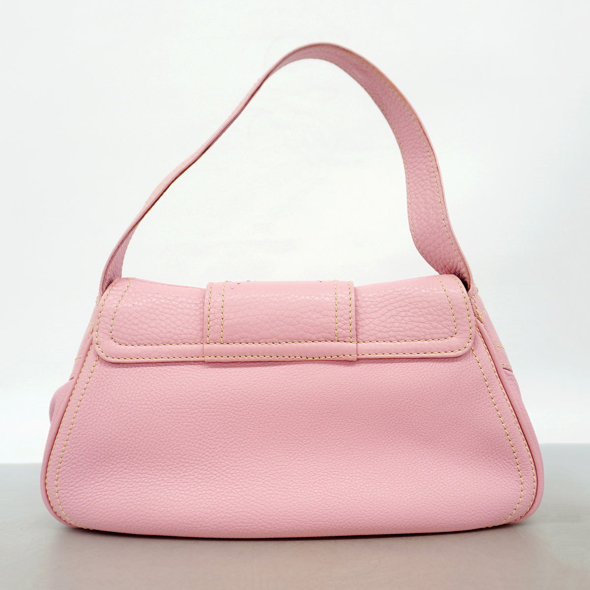 【6ke5550】セリーヌ ショルダーバッグ レザー ピンク ゴールド金具【中古】レディース