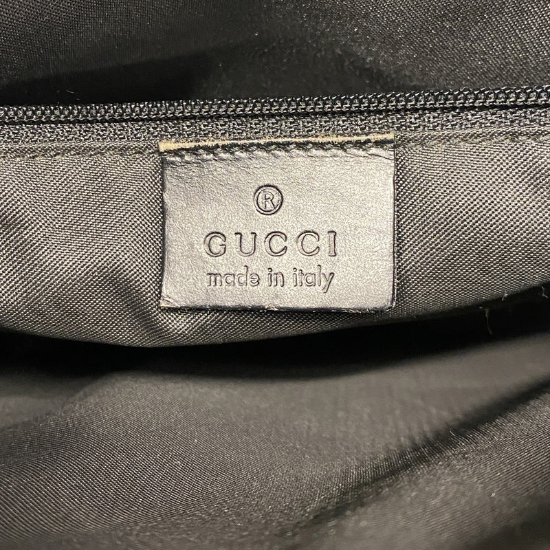 【6ke5567】グッチ ハンドバッグ GGキャンバス バンブー 002 1016 キャンバス ブラック シルバー金具【中古】レディース