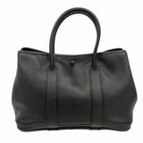 【6ke5568】エルメス トートバッグ ガーデンツイリーTPM ヴォーガリバー ブラック シルバー金具 □J刻印【中古】レディース