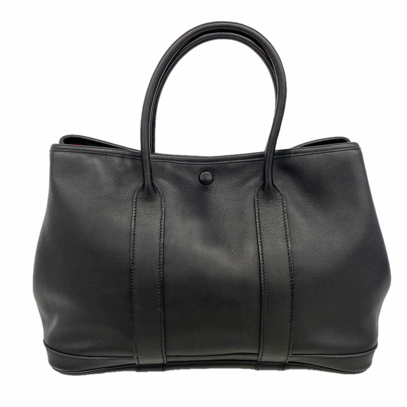 【6ke5568】エルメス トートバッグ ガーデンツイリーTPM ヴォーガリバー ブラック シルバー金具 □J刻印【中古】レディース