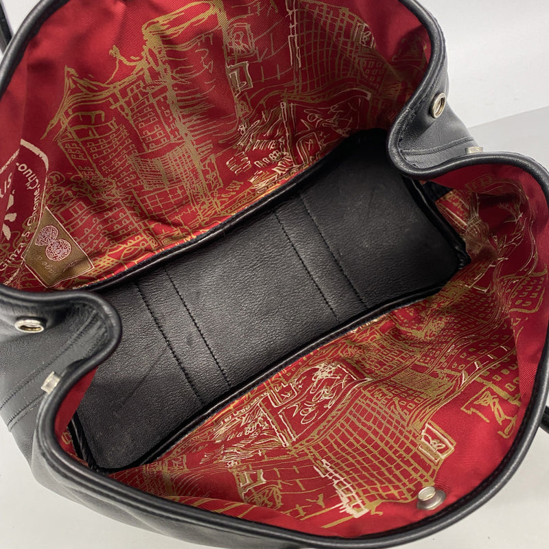 【6ke5568】エルメス トートバッグ ガーデンツイリーTPM ヴォーガリバー ブラック シルバー金具 □J刻印【中古】レディース