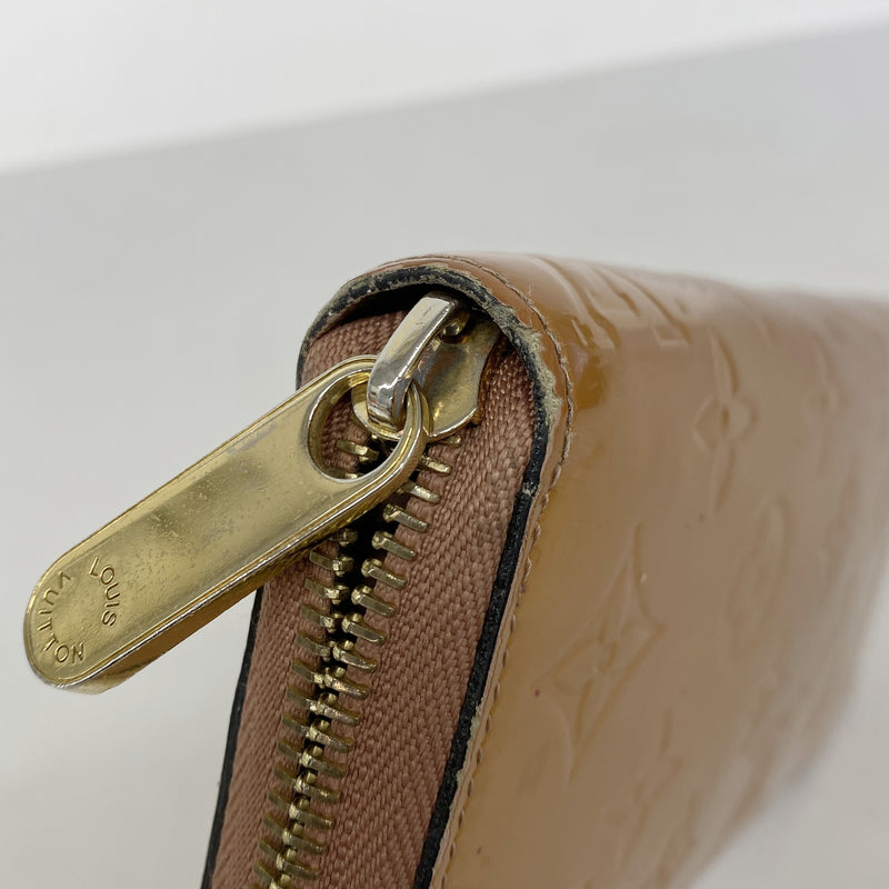【6ke5574】ルイヴィトン 長財布 ヴェルニ ジッピーウォレット M91599 ローズヴェルール【中古】レディース