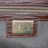 【6ke5642】フェンディ ハンドバッグ ズッキーノ ナイロンキャンバス ブラウン シャンパンゴールド金具【中古】レディース