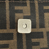 【6ke5643】フェンディ ショルダーバッグ ズッカ ナイロンキャンバス ブラウン シルバー金具【中古】レディース