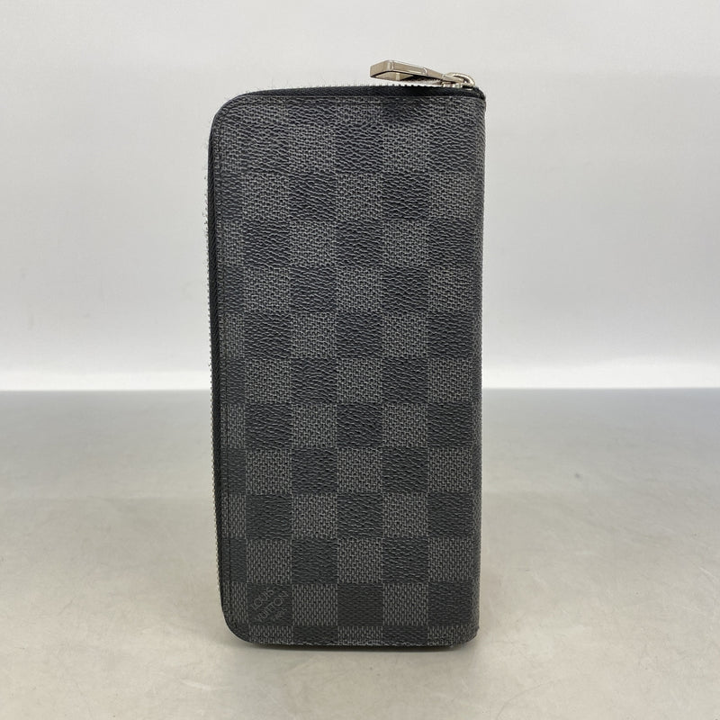 【6ke5657】ルイヴィトン 長財布 ダミエ・グラフィット ジッピーウォレットヴェルティカル N63095 ブラック【中古】メンズ
