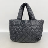 【6ke5688】シャネル トートバッグ コココクーン ナイロン ブラック シルバー金具【中古】レディース