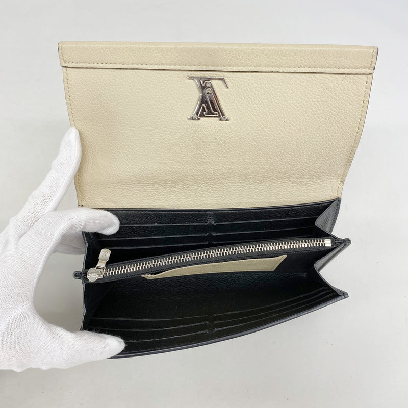 【6ke5696】ルイヴィトン 長財布 ポルトフォイユロックミー2 M62328 ヴァニーユノワール【中古】レディース