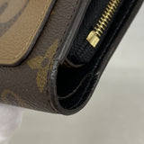 【6ke5697】ルイヴィトン 財布 モノグラム・ジャイアント リバース ポルトフォイユジュリエット M69432 ブラウン【中古】レディース