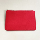 【6ke5698】エルメス 財布 コンスタンススリム ヴォーエプソン ローズメキシコ シルバー金具 K刻印【中古】レディース