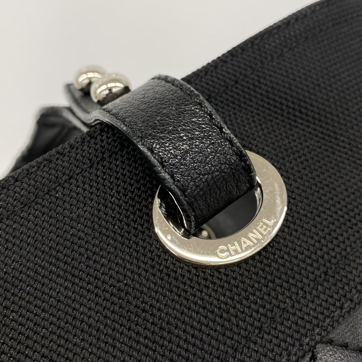 【6ke5759】シャネル トートバッグ パリビアリッツ レザー ブラック シルバー金具【中古】レディース