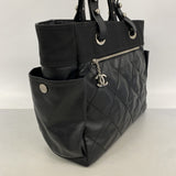 【6ke5759】シャネル トートバッグ パリビアリッツ レザー ブラック シルバー金具【中古】レディース