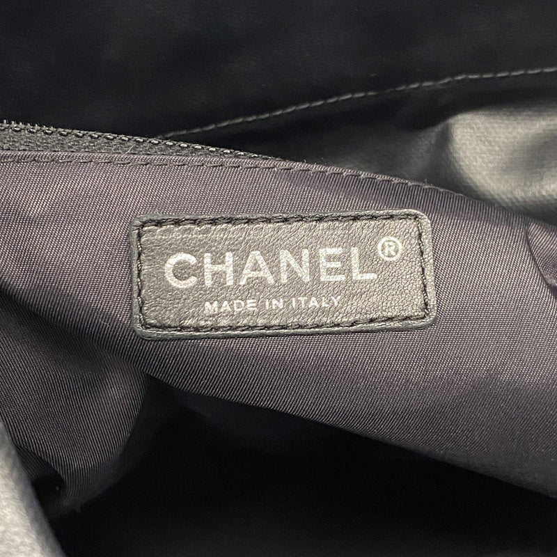 【6ke5759】シャネル トートバッグ パリビアリッツ レザー ブラック シルバー金具【中古】レディース
