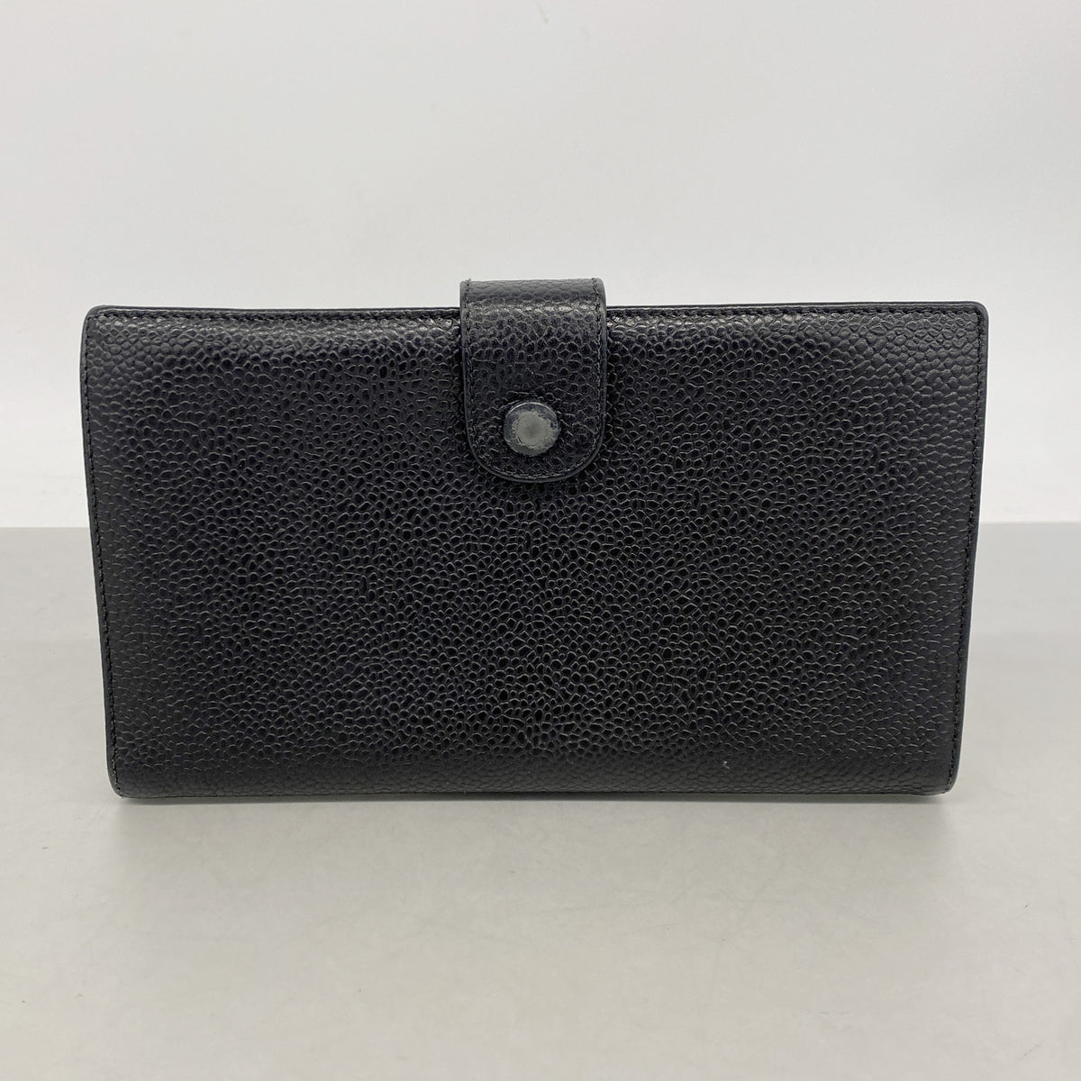 【6ke5798】シャネル 長財布 キャビアスキン ブラック ゴールド金具【中古】レディース