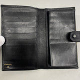 【6ke5798】シャネル 長財布 キャビアスキン ブラック ゴールド金具【中古】レディース