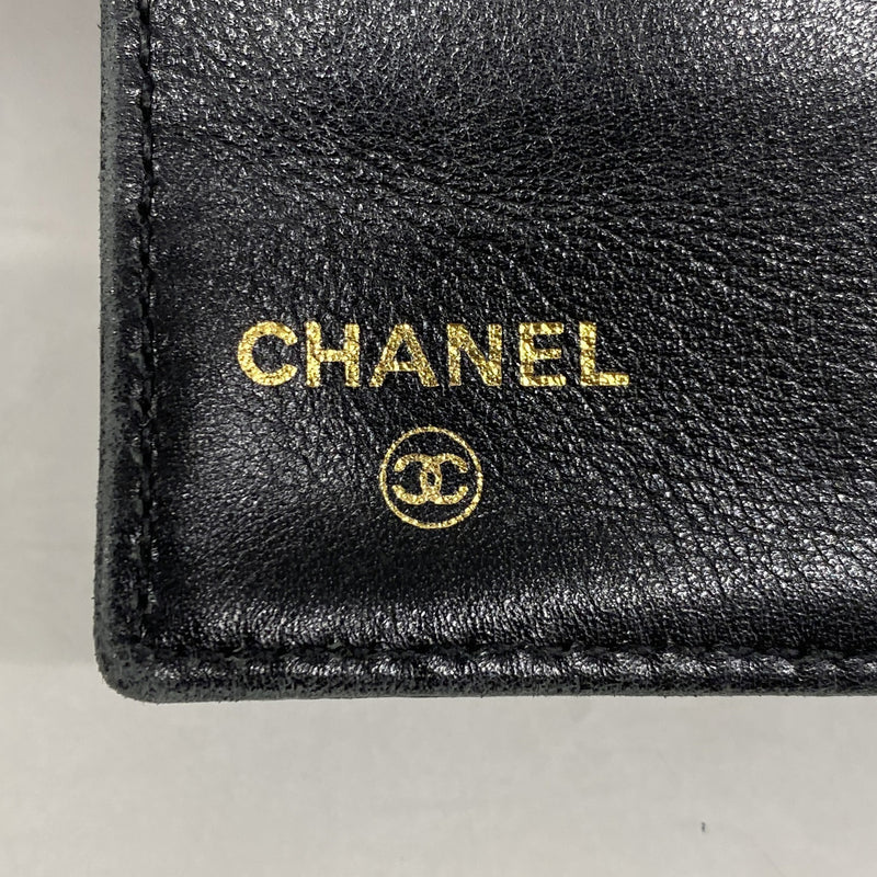 【6ke5798】シャネル 長財布 キャビアスキン ブラック ゴールド金具【中古】レディース