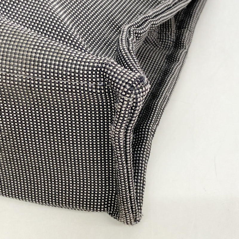 【6ke5799】エルメス トートバッグ エールラインPM ナイロン グレー シルバー金具【中古】レディース