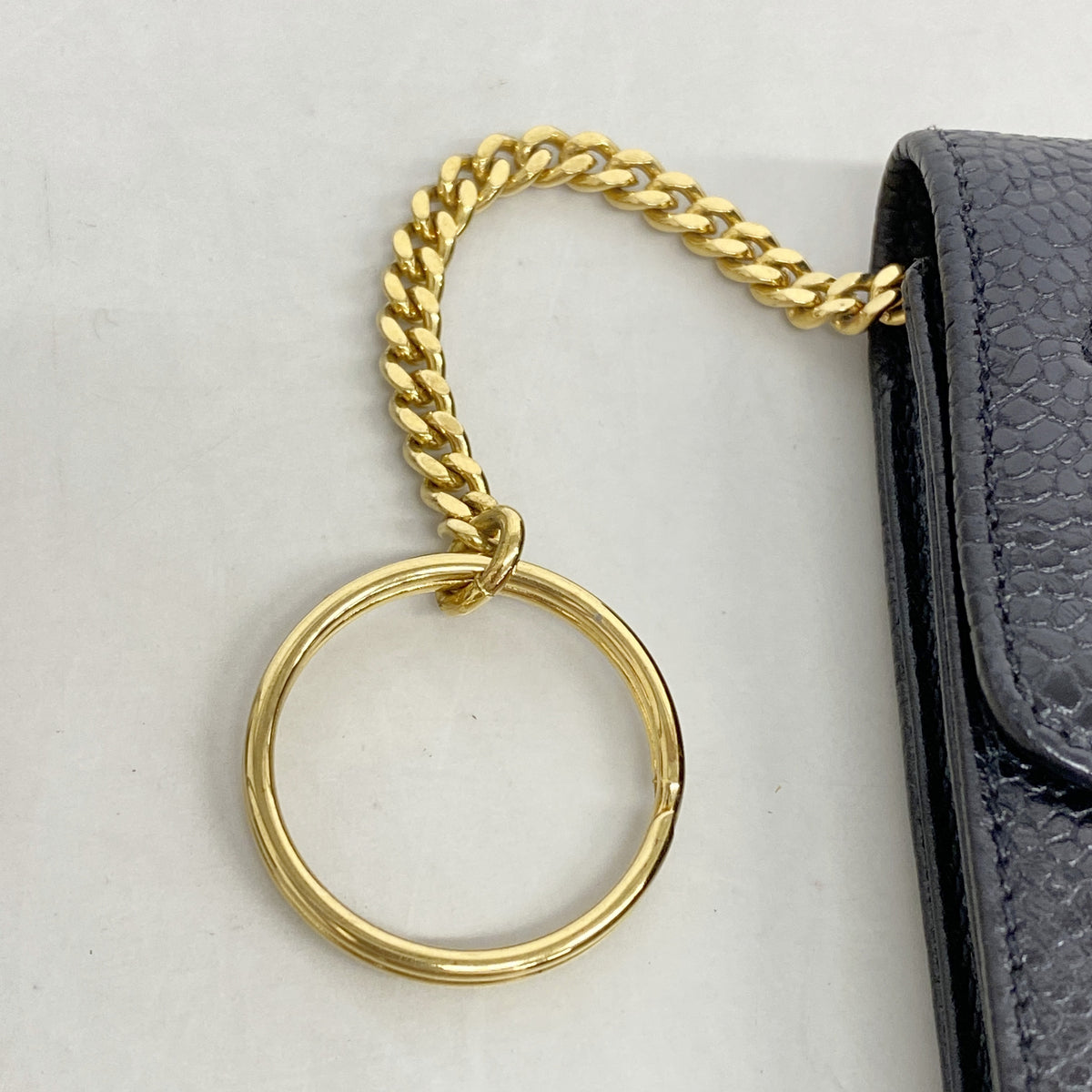 【6ke5800】シャネル シガレットケース キャビアスキン ブラック ゴールド金具【中古】メンズ レディース ユニセックス