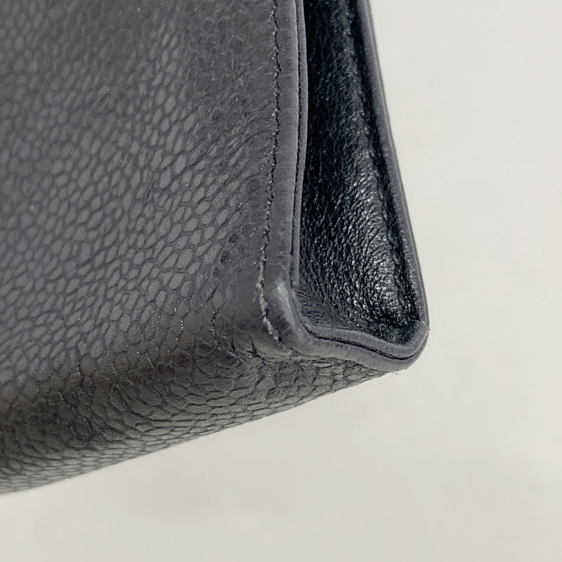 【6ke5800】シャネル シガレットケース キャビアスキン ブラック ゴールド金具【中古】メンズ レディース ユニセックス