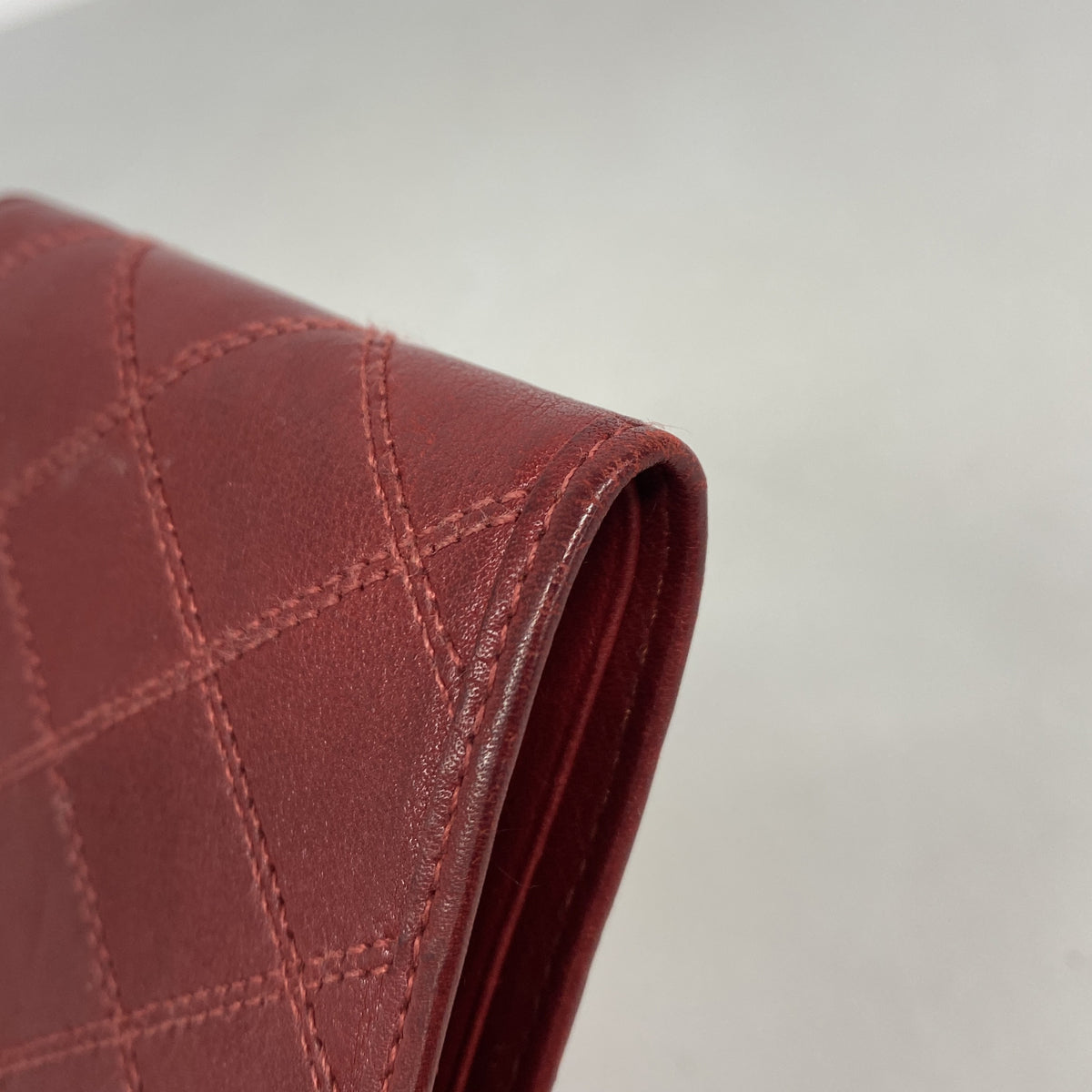 【6ke5865】シャネル 札入れ ビコローレ ラムスキン レッド ゴールド金具【中古】レディース
