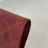 【6ke5865】シャネル 札入れ ビコローレ ラムスキン レッド ゴールド金具【中古】レディース