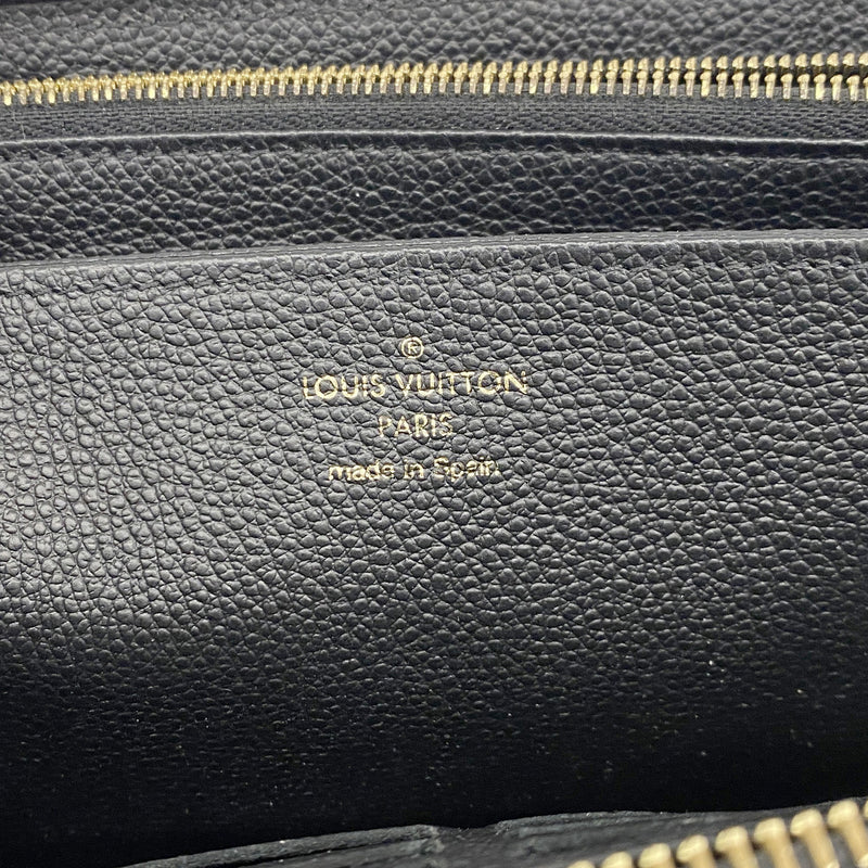 【6ke5906】ルイヴィトン 長財布 モノグラム・アンプラント バイカラー ジッピーウォレット M80481 ブラック ベージュ【中古】レディース