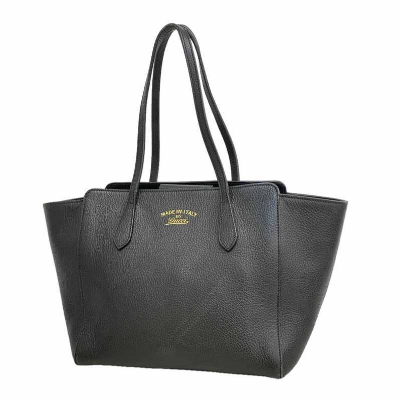 【6ke5932】グッチ トートバッグ 354408 レザー ブラック ゴールド金具【中古】レディース