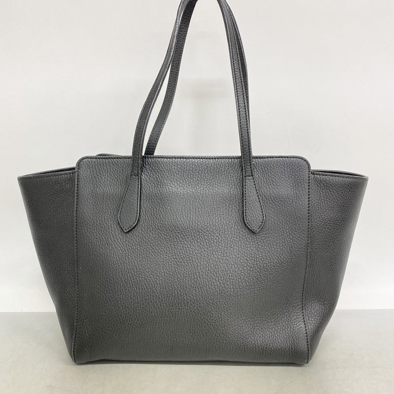【6ke5932】グッチ トートバッグ 354408 レザー ブラック ゴールド金具【中古】レディース