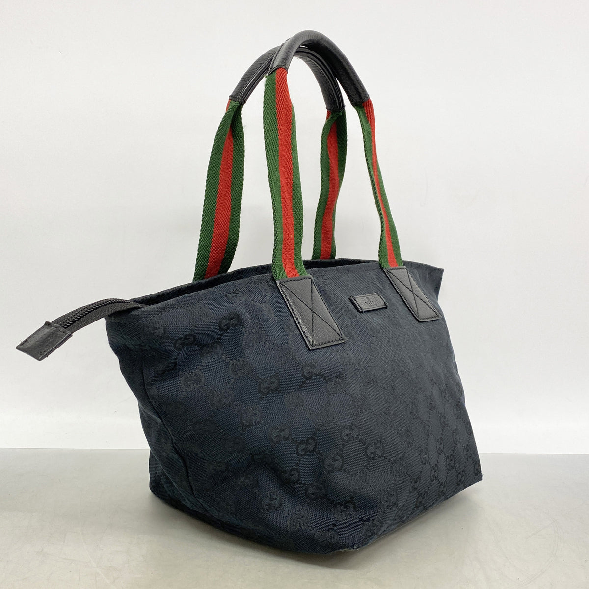 【6ke5947】グッチ ハンドバッグ GGキャンバス 131228 キャンバス ブラック シルバー金具【中古】レディース