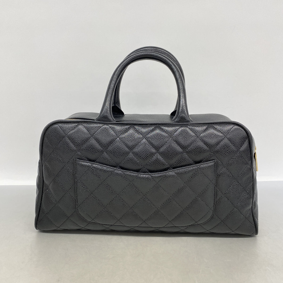 【6ke5952】シャネル ハンドバッグ マトラッセ キャビアスキン ブラック ゴールド金具【中古】レディース