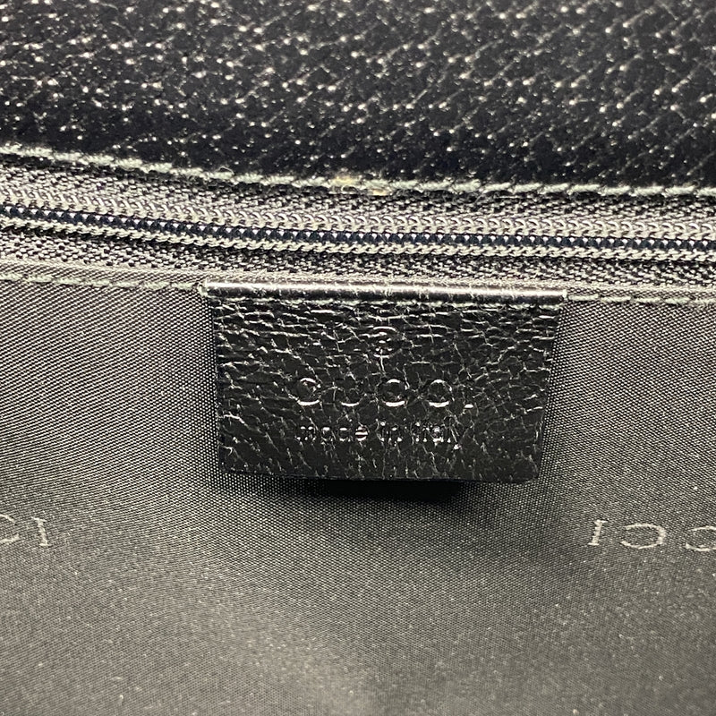 【6ke5953】グッチ ハンドバッグ ジャッキー 002 1067 レザー ブラック シルバー金具【中古】レディース