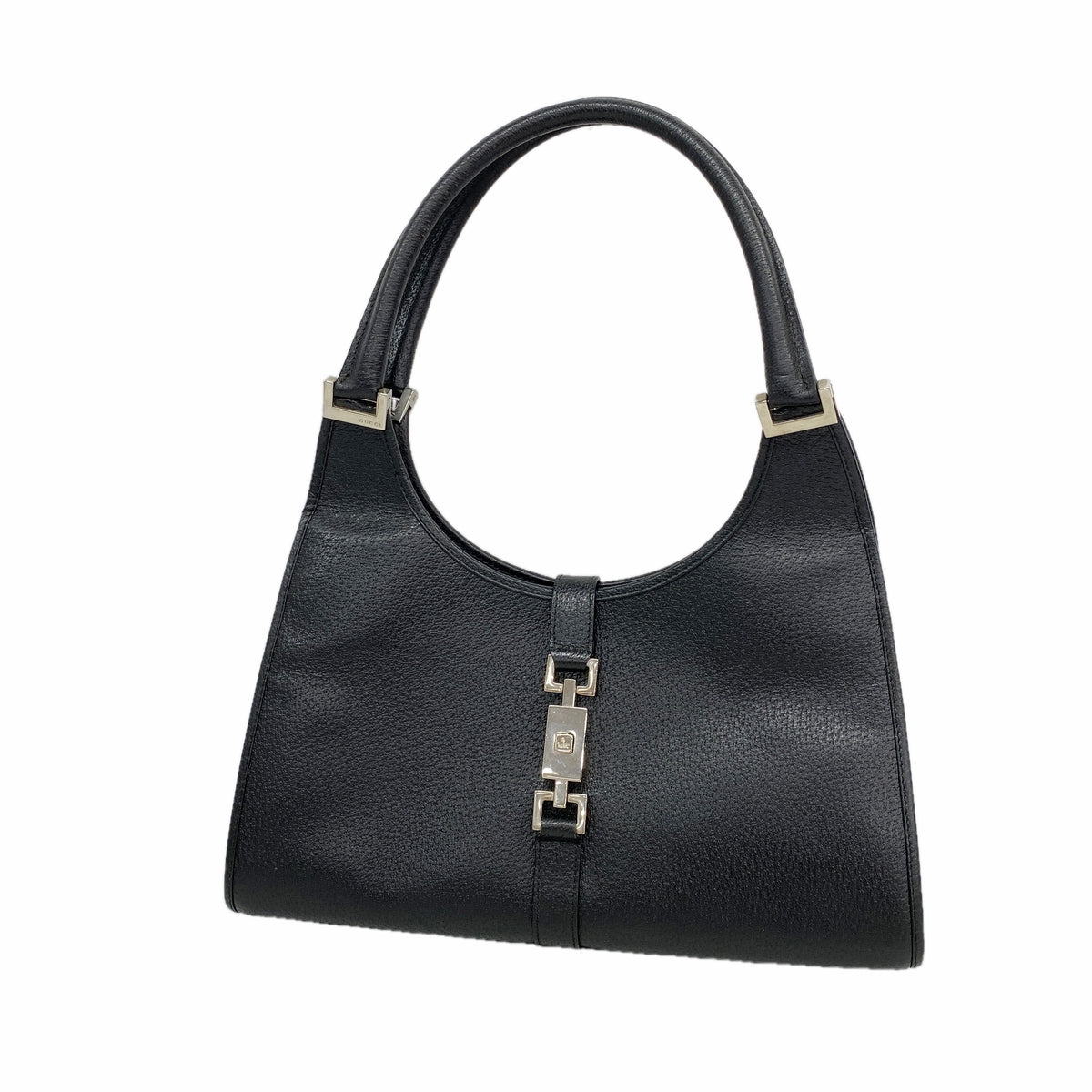 【6ke5953】グッチ ハンドバッグ ジャッキー 002 1067 レザー ブラック シルバー金具【中古】レディース