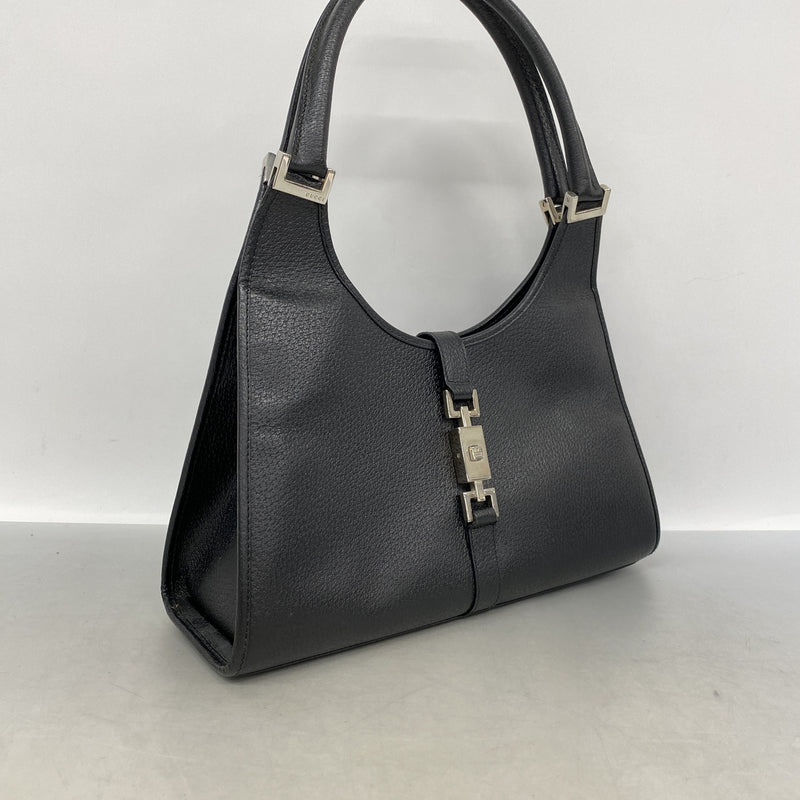 【6ke5953】グッチ ハンドバッグ ジャッキー 002 1067 レザー ブラック シルバー金具【中古】レディース