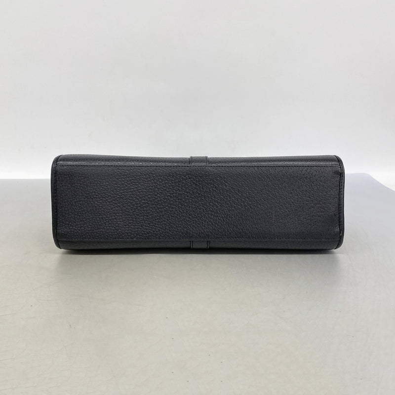【6ke5953】グッチ ハンドバッグ ジャッキー 002 1067 レザー ブラック シルバー金具【中古】レディース