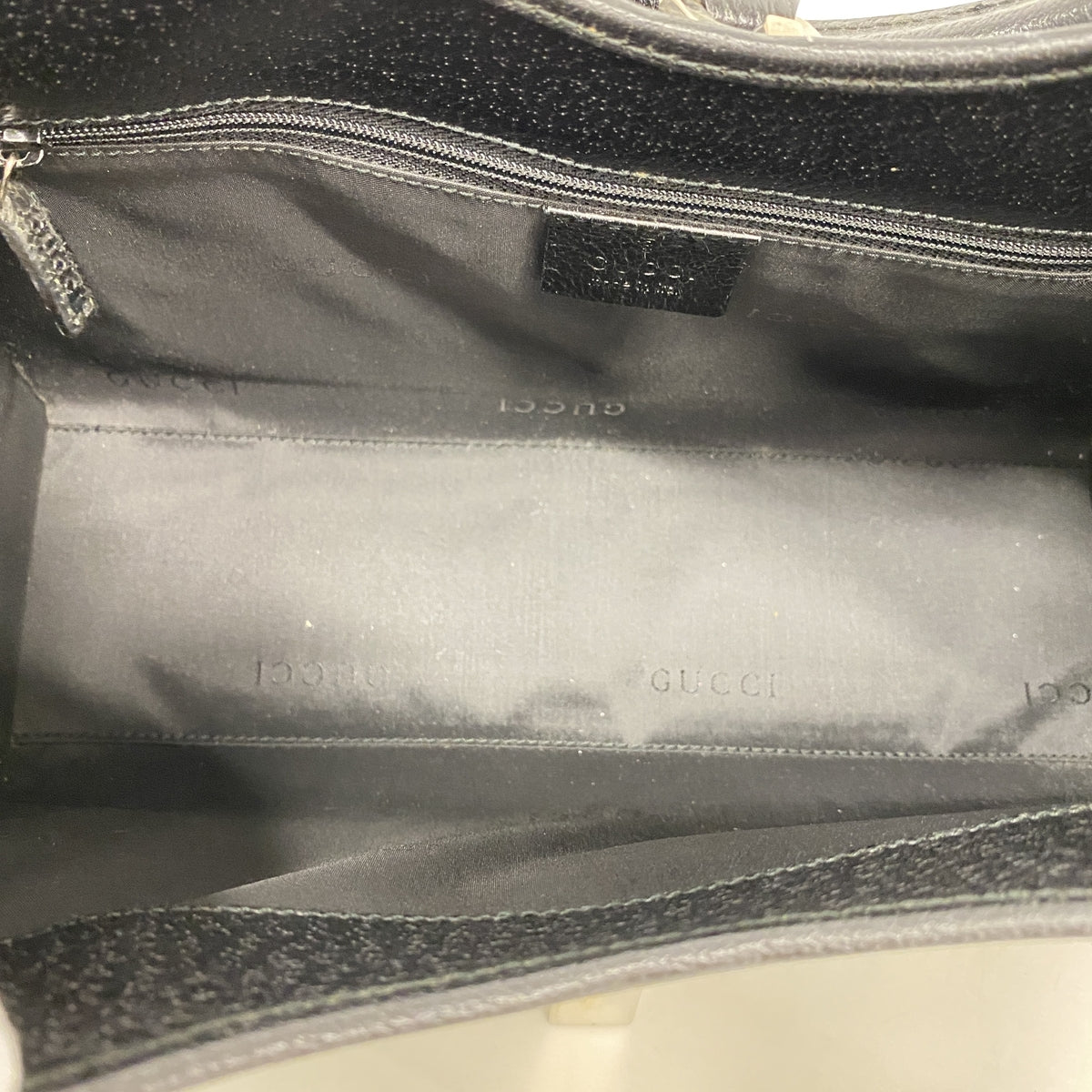 【6ke5953】グッチ ハンドバッグ ジャッキー 002 1067 レザー ブラック シルバー金具【中古】レディース
