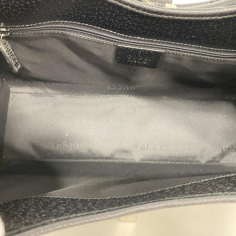 【6ke5953】グッチ ハンドバッグ ジャッキー 002 1067 レザー ブラック シルバー金具【中古】レディース
