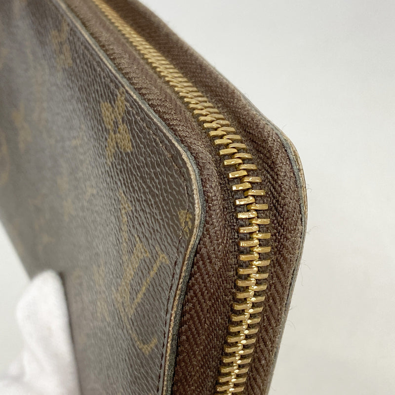 【6ke5960】ルイヴィトン 長財布 モノグラム ジッピーウォレット M60017 ブラウン【中古】メンズ レディース ユニセックス